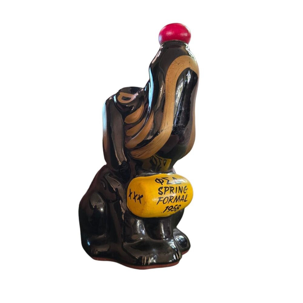 Vintage Ceramic Booze Hound Dog EMPTY Decanter Spring Formal 1958